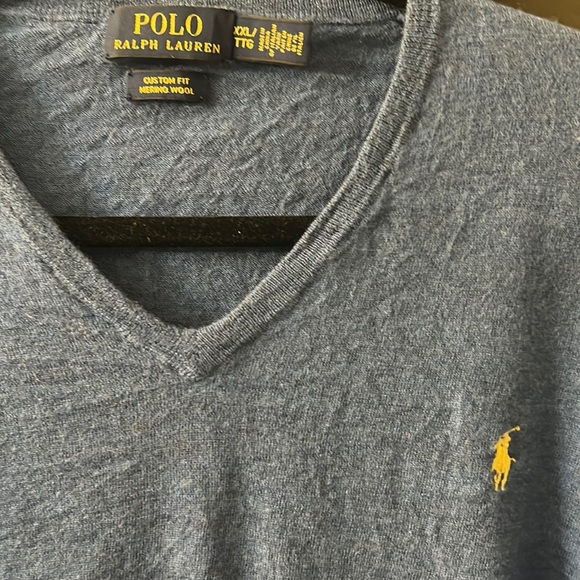 men Polo Ralph Lauren custom fit V neck sweater - Picture 3 of 8